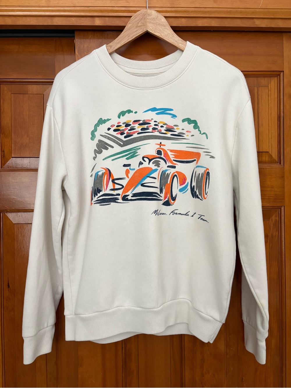 McLaren Formula 1 Team Sweatshirt Crewneck Cream Men’s Size Small